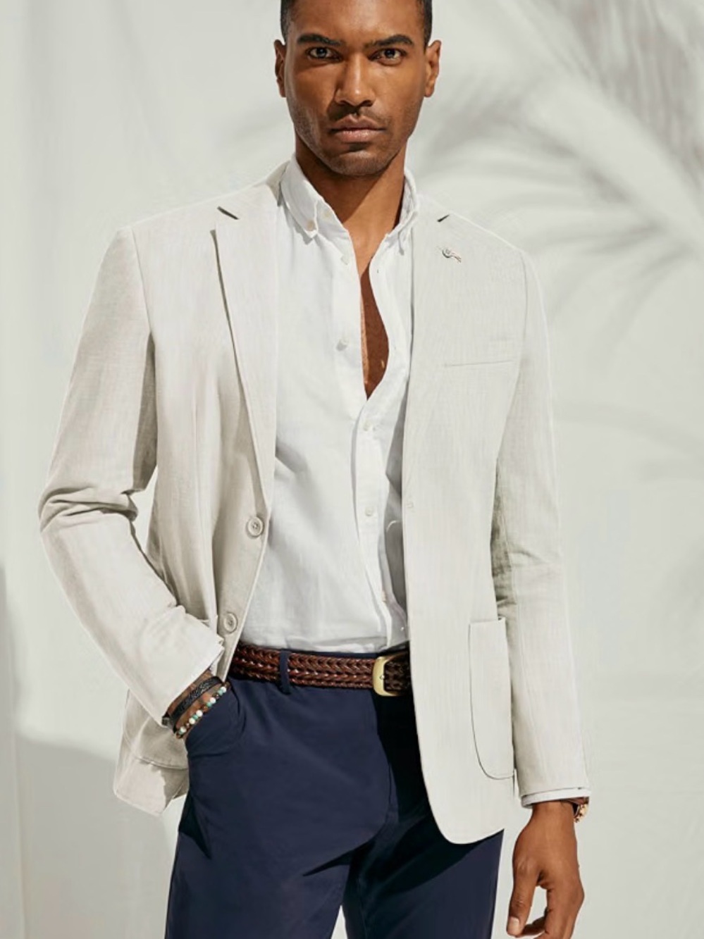 PJ PAUL JONES Mens Casual Blazer Lightweight Linen Unlined Sport Coat